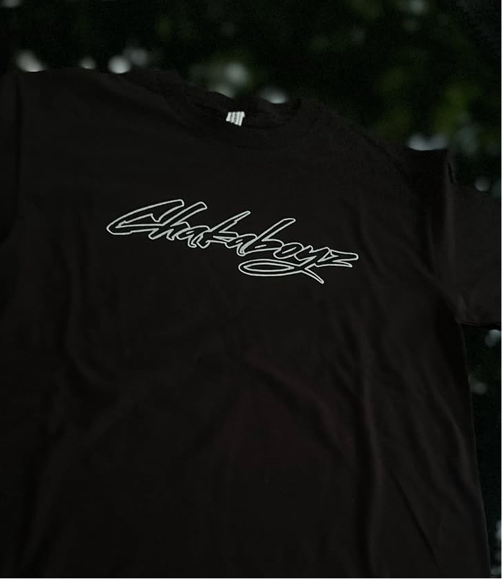 Black Cursive Chakaboyz Tee
