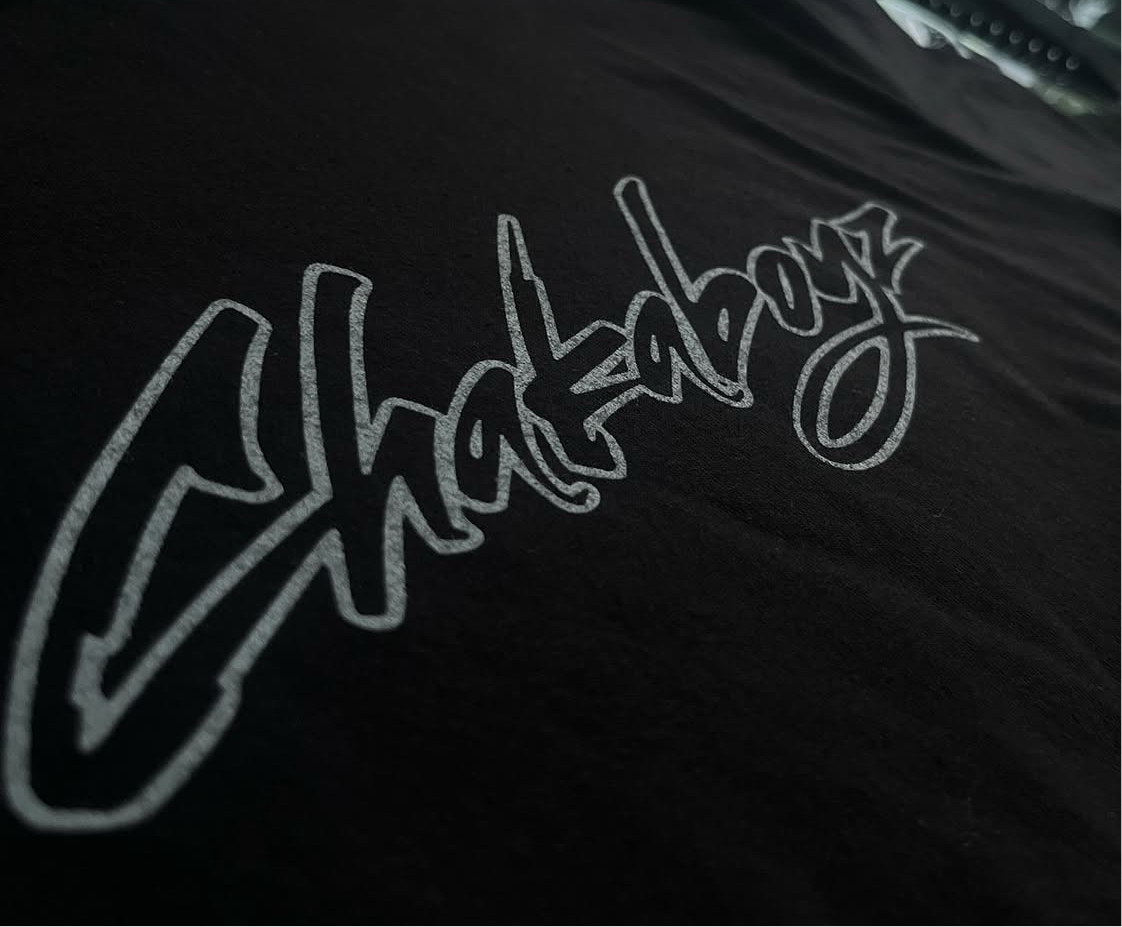 Black Cursive Chakaboyz Tee