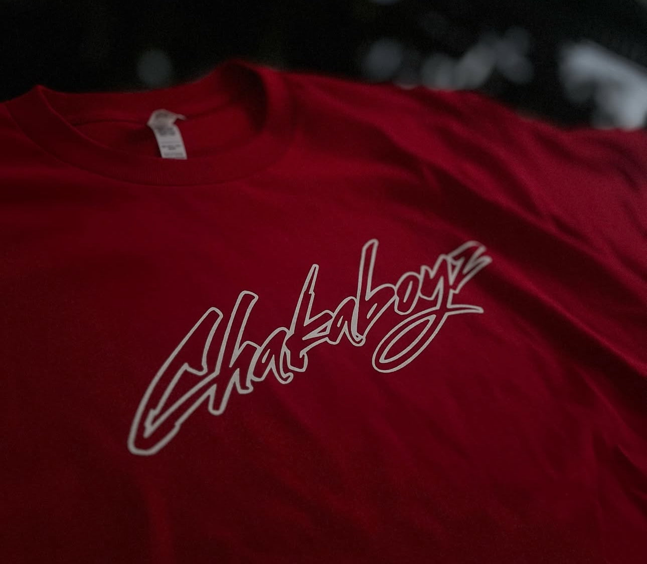 Red Cursive ChakaBoyz Tee